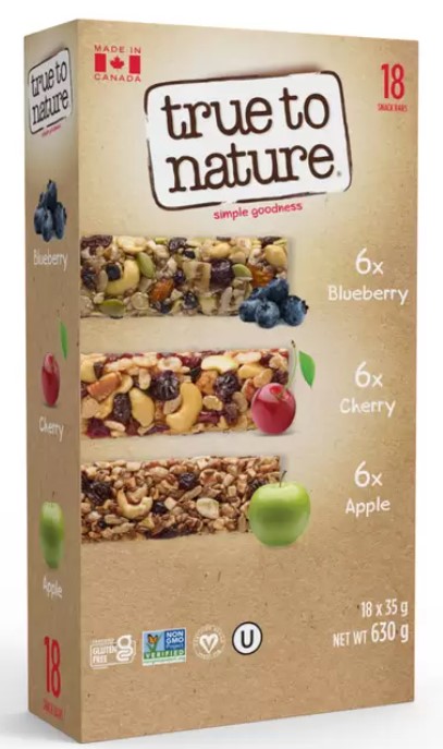 True to Nature Bars, 18 x 35g (630g)